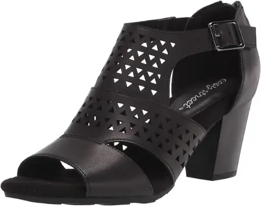 [Easy Street Womens Adara Heeled Sandals - BLACK 8 MEDIUM] Sandalias De Tacón Adara Para Mujer De Easy Street - Negro 8 Mediano | 193073600083 TRG188371682
