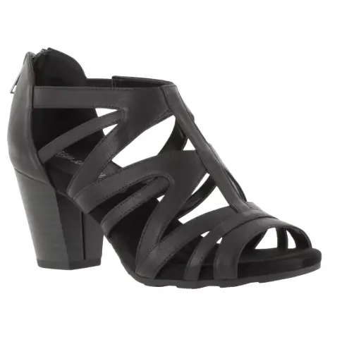 [Easy Street Womens Amaze Heeled Sandals - BLACK 9 MEDIUM] Sandalias De Tacón Amaze Para Mujer De Easy Street - Negro 9 Mediano | 885660971910 TRG188575238