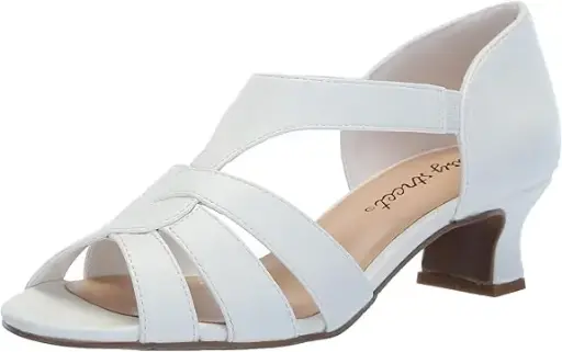 [Easy Street Womens Essie Heeled Sandals - WHITE 11 MEDIUM] Sandalias De Tacón Essie Para Mujer De Easy Street - Blanco 11 Mediano | 196371450305 TRG187862905