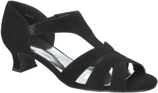 [Easy Street Womens Essie Heeled Sandals - BLACK LAMY 9 MEDIUM] Sandalias De Tacón Essie Para Mujer De Easy Street - Negro Lamy 9 Mediano | TRG191655143