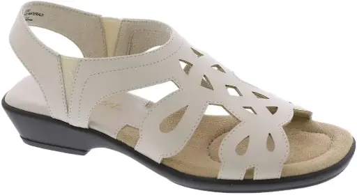 [Easy Street Womens Holland Heeled Sandals - BONE 7 1/2 MEDIUM] Sandalias De Tacón Holland Para Mujer Easy Street - Hueso 7 1/2 Mediano | 196371444229 TRG187855852