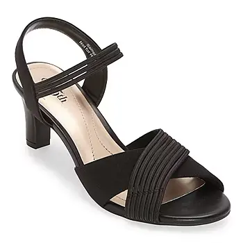 [East Fifth East 5Th Womens Nellie Heeled Sandals - BLACK 7 1/2 MEDIUM] Sandalias De Tacón Nellie Para Mujer De East Fifth East 5Th - Negro 7 1/2 Mediano | 198272029222