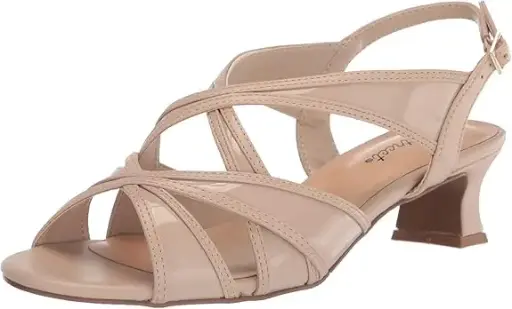 [Easy Street Womens Tristen Heeled Sandals - Nude NATURAL 9 1/2 WIDE] Sandalias De Tacón Tristen Para Mujer De Easy Street - Nude Natural 9 1/2 Ancho | TRG192764397