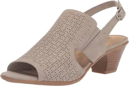 [Easy Street Womens Zelma Heeled Sandals - GREY 7 1/2 MEDIUM] Sandalias De Tacón Zelma Para Mujer De Easy Street - Gris 7 1/2 Mediano | 196371281329 TRG187602904