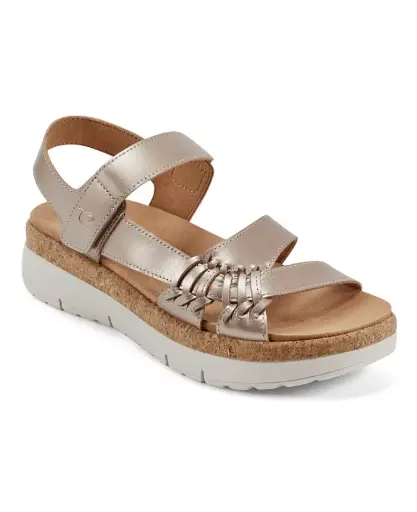 [Easy Spirit Womens Ilena Strap Sandals - MUSHROOM 8 MEDIUM] Sandalias De Tiras Ilena Para Mujer De Easy Spirit - Seta 8 Mediano | TRG188091591
