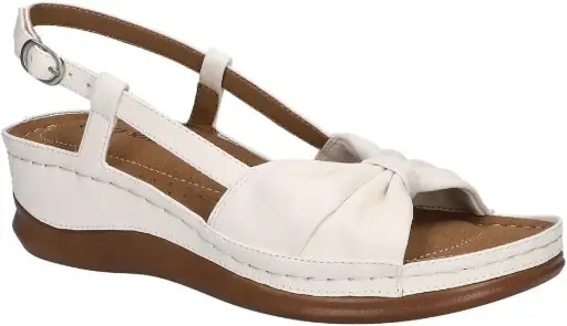 [Easy Street Womens Jupiter Strap Sandals - WHITE 6 1/2 EXTRA WIDE] Sandalias De Tiras Jupiter Para Mujer De Easy Street - Blancas, 6 1/2 Extra Anchas | 196371563722 TRG187861373