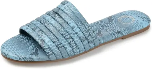 [Journee Collection Womens Marisol Slide Sandals - BLUE 9 1/2 MEDIUM] Sandalias Marisol Para Mujer De La Colección Journee - Azul, Talla 9 1/2 Mediano | TRG192804485