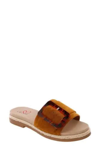 [Mia Amore Womens Ozilia Slide Sandals - COGNAC 10 MEDIUM] Sandalias Mia Amore Ozilia Para Mujer - Cognac 10 Mediano | 196628534949 TRG187600816