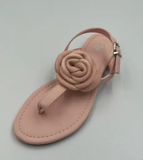 [New York & Company Womens Rosette Flat Sandals - PASTEL PINK 7 1/2 MEDIUM] Sandalias Planas Con Roseta Para Mujer De New York & Company - Rosa Pastel 7 1/2 Mediano | 193871708349 TRG188371845