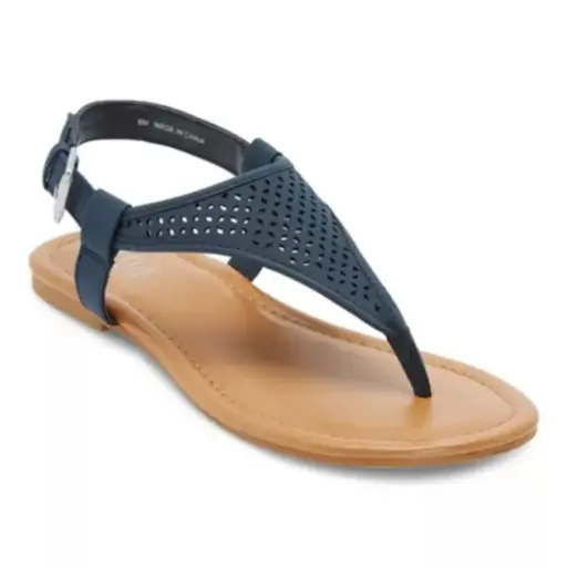 [A.N.A Womens Sabrina T-Strap Flat Sandals - NAVY 11 MEDIUM] Sandalias Planas Con Tira En T Sabrina Para Mujer De A.N.A. - Azul Marino 11 Mediano | R1N0000007Tte1 TRG187798998