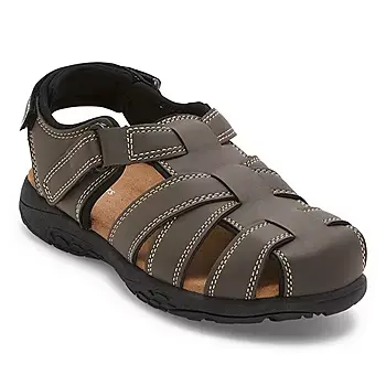 [Thereabouts Little & Big Boys Tidal Adjustable Strap Flat Sandals - BROWN 11 MEDIUM] Sandalias Planas Con Tiras Ajustables Tidal Para Niños Pequeños Y Grandes De Thereabouts - Marrón 11 Mediano | R1N0000003Fac4 TRG188383977