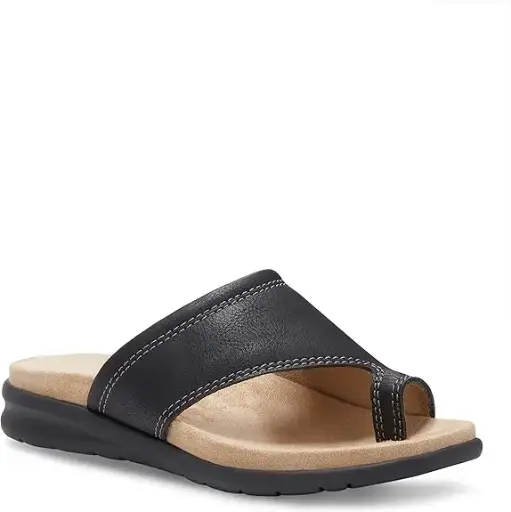 [Eastland Womens Dallas Flat Sandals - Black 10 Medium] Sandalias Planas Eastland Dallas Para Mujer - Negro, Talla 10 Mediana | 94352596472 TRG187860420