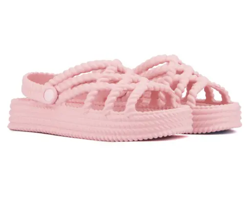 [Olivia Miller Womens Jazzy Flat Sandals - LIGHT PINK 8 MEDIUM] Sandalias Planas Jazzy De Olivia Miller Para Mujer - Rosa Claro 8 Mediano | 193871692563 TRG188552771