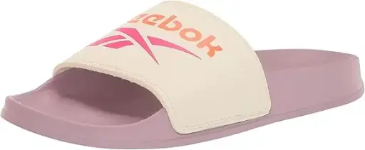 [Reebok Womens Fulgere Slide Sandals - LILAC WHITE 10 MEDIUM] Sandalias Reebok Fulgere Slide Para Mujer - Lila Blanco 10 Mediano | 195740969882 TRG187598570