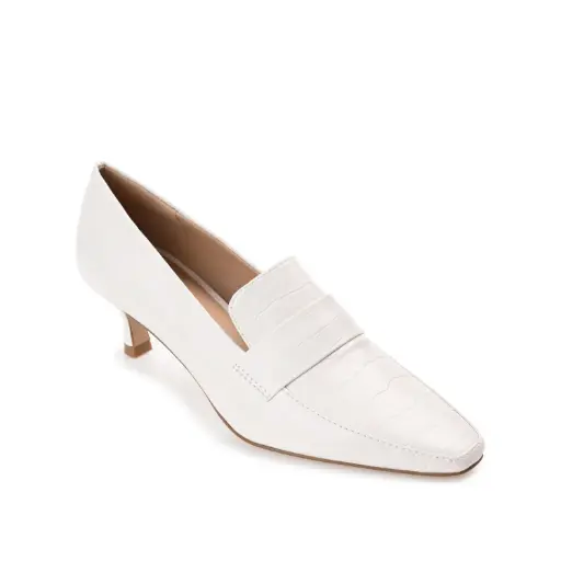 [Journee Collection Womens Celina-Wd Kitten Heel Pumps Wide Width - WHITE 8 1/2 WIDE] Zapatos De Tacón Alto Celina-Wd Para Mujer De La Colección Journee, Anchos - Blancos (8 1/2 Ancho) | 194593657588 TRG187860478