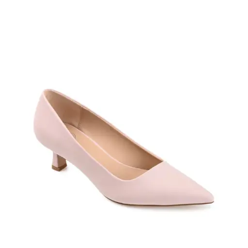 [Journee Collection Womens Celica Pointed Toe Kitten Heel Pumps - Blush 7 1/2 Medium] Zapatos De Tacón Bajo Con Punta Puntiaguda Celica Para Mujer De Journee Collection - Rubor 7 1/2 Medium | 194593920972