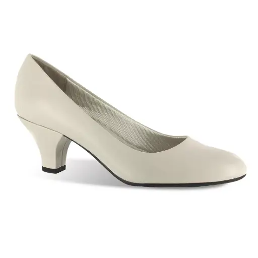 [Easy Street Womens Fabulous Cone Heel Pumps - BONE 8 1/2 MEDIUM] Zapatos De Tacón Cónico Easy Street Fabulous Para Mujer - Hueso 8 1/2 Mediano | TRG191575998