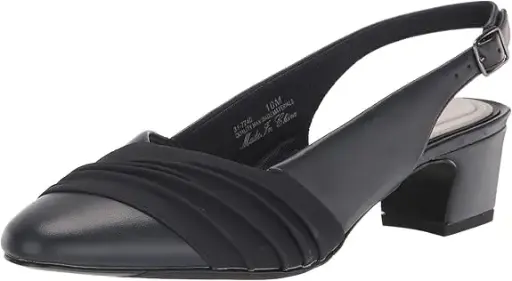 [Easy Street Womens Bates Block Heel Pumps - NAVY 9 1/2 WIDE] Zapatos De Tacón Cuadrado Bates Para Mujer De Easy Street - Azul Marino 9 1/2 Ancho | TRG192763185