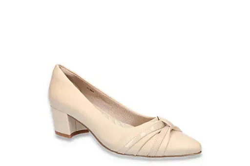 [Easy Street Womens Millie Pointed Toe Block Heel Pumps - NUDE 8 1/2 MEDIUM] Zapatos De Tacón Cuadrado Con Punta Puntiaguda Millie De Easy Street Para Mujer - Nude 8 1/2 Mediano | 196371156498 TRG188377003