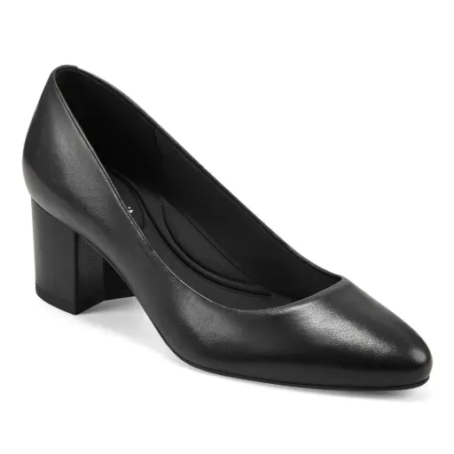 [Easy Spirit Womens Cosma Block Heel Pumps - BLACK 9 MEDIUM] Zapatos De Tacón Cuadrado Cosma Para Mujer De Easy Spirit - Negro 9 Mediano | 195608714098 TRG187862830
