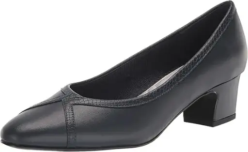 [Easy Street Womens Myrtle Block Heel Pumps - NAVY 8 1/2 MEDIUM] Zapatos De Tacón Cuadrado Myrtle Para Mujer De Easy Street - Azul Marino 8 1/2 Mediano | 196371060672 TRG188371847
