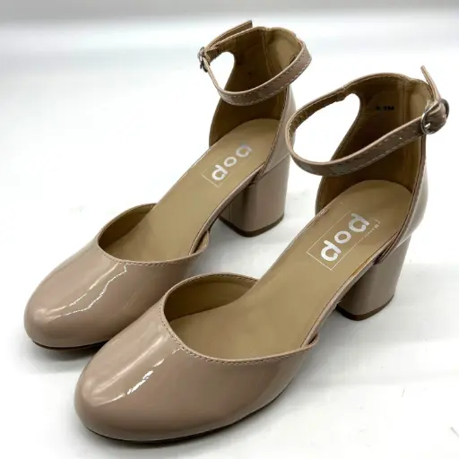 [Pop Womens Gal Block Heel Pumps - NUDE 8 1/2 MEDIUM] Zapatos De Tacón Cuadrado Pop Gal Para Mujer - Nude 8 1/2 Mediano | TRG185043372