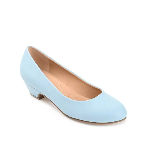 [Journee Collection Womens Saar Block Heel Pumps - Light Blue 8 Wide] Zapatos De Tacón Cuadrado Saar Para Mujer De La Colección Journee - Azul Claro, 8 De Ancho | 194593865013 TRG188377026
