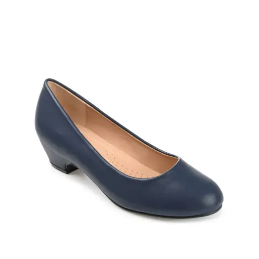[Journee Collection Womens Saar Block Heel Pumps - Navy 8 Medium] Zapatos De Tacón Cuadrado Saar Para Mujer De La Colección Journee - Azul Marino, Talla 8 Mediana | TRG192803811