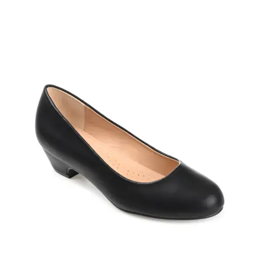 [Journee Collection Womens Saar Block Heel Pumps - Black 8 Wide] Zapatos De Tacón Cuadrado Saar Para Mujer De La Colección Journee - Negro, 8 De Ancho | TRG185045435