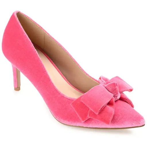 [Journee Collection Womens Crystol Pointed Toe Stiletto Heel Pumps - Pink 9 Medium] Zapatos De Tacón De Aguja Con Punta Puntiaguda Crystol Para Mujer De La Colección Journee - Rosa, Talla 9 Mediana | 194593819641