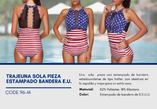 [Traje de Baño Para Mujer Medium Esencial Swim M-96] Traje de Baño Para Mujer Medium Esencial Swim M-96