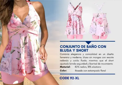 [Traje de Baño Para Mujer Extra Large Superior Swim XL-92] Traje de Baño Para Mujer Extra Large Superior Swim XL-92