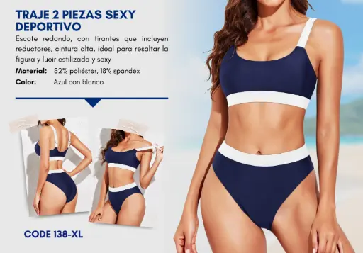 [Traje de Baño Para Mujer Extra Large Superior Swim XL-138] Traje de Baño Para Mujer Extra Large Superior Swim XL-138