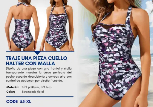 [Traje de Baño Para Mujer Extra Large Esencial Swim XL-55] Traje de Baño Para Mujer Extra Large Esencial Swim XL-55