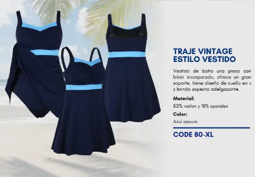[Traje de Baño Para Mujer Extra Large Esencial Swim XL-80] Traje de Baño Para Mujer Extra Large Esencial Swim XL-80
