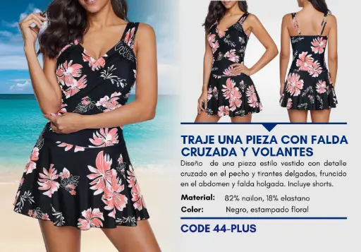 [Traje de Baño Para Mujer PLUS Elite Swim PLUS-44] Traje de Baño Para Mujer PLUS Elite Swim PLUS-44