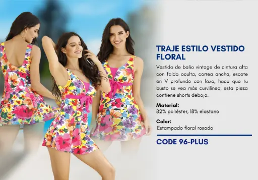 [Traje de Baño Para Mujer PLUS Elite Swim PLUS-96] Traje de Baño Para Mujer PLUS Elite Swim PLUS-96