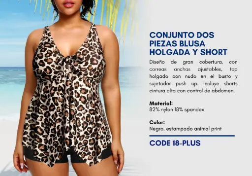 [Traje de Baño Para Mujer PLUS Superior Swim PLUS-18] Traje de Baño Para Mujer PLUS Superior Swim PLUS-18