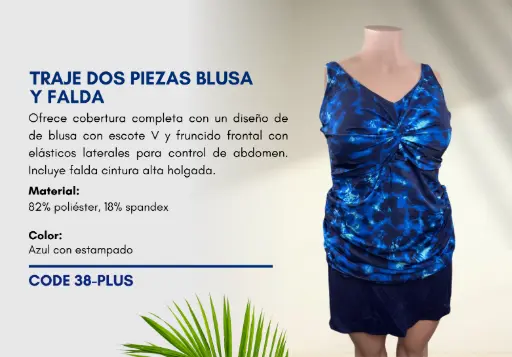 [Traje de Baño Para Mujer PLUS Superior Swim PLUS-38] Traje de Baño Para Mujer PLUS Superior Swim PLUS-38