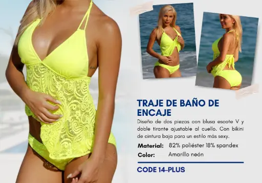 [Traje de Baño Para Mujer PLUS Esencial Swim PLUS-14] Traje de Baño Para Mujer PLUS Esencial Swim PLUS-14