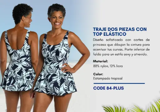 [Traje de Baño Para Mujer PLUS Esencial Swim PLUS-84] Traje de Baño Para Mujer PLUS Esencial Swim PLUS-84