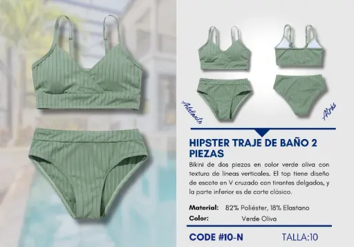 [Traje de Baño Para Niña 10Y Kids Swim N-10] Traje de Baño Para Niña 10Y Kids Swim N-10