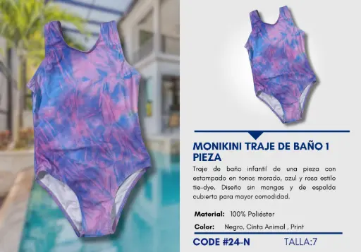 [Traje de Baño Para Niña 7Y Kids Swim N-24] Traje de Baño Para Niña 7Y Kids Swim N-24