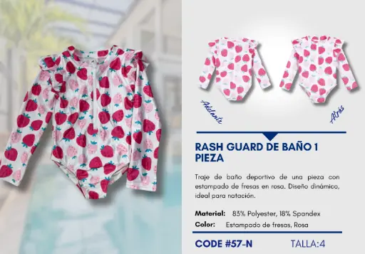 [Traje de Baño Para Niña 4Y Kids Swim N-57] Traje de Baño Para Niña 4Y Kids Swim N-57